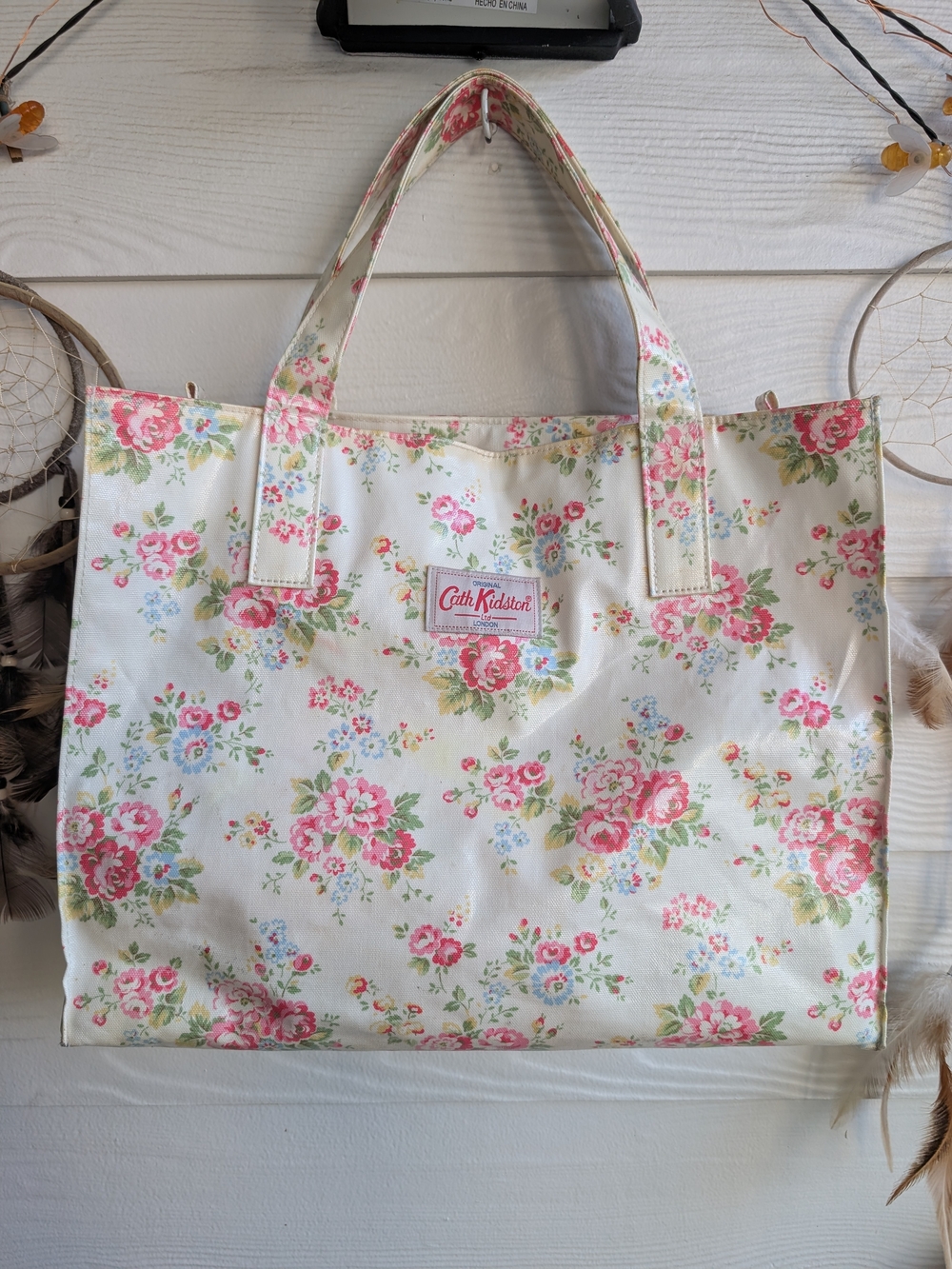 Cath Kidston Cream Floral Cottagecore Tote Bag